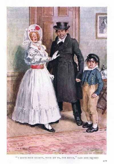 Dejo tal sociedad, con mi papá, para siempre dijo la Srta. Squeers de Charles Edmund Brock